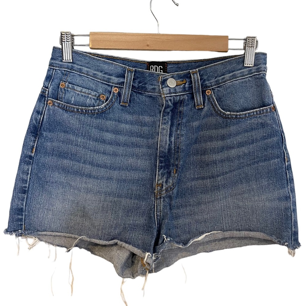 BDG Urban Outfitters Women's Girlfriend High Rise Cutoff Denim Jean Shorts Sz 27